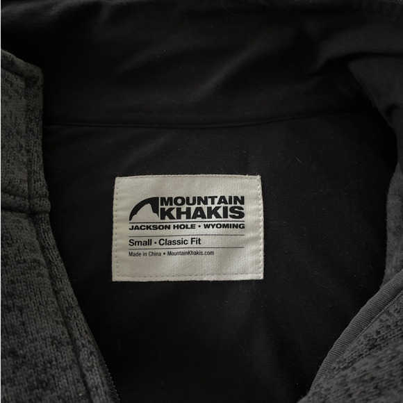 Mountain Khakis Mens Old Faithful Sweater Zip Jacket Fleece Gray Small Pockets - Picture 3 of 9